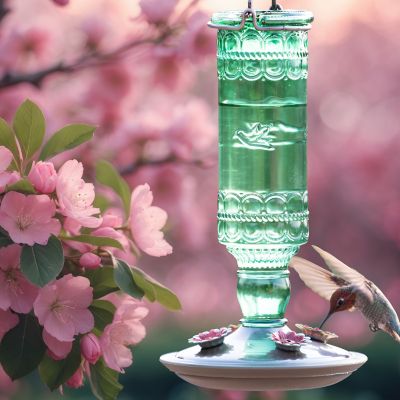 Image showing 6 th Perky-Pet 10 oz. Antique Hummingbird Feeder, Green