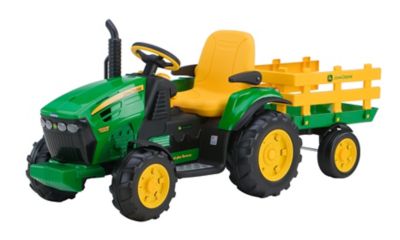 Image showing  12V John Deere Ground Force Tractor and Trailer Ride-On Toy