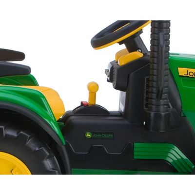 Peg Perego John Deere Tractor Trailer Kids Ride On Toy Accessory Removable Sides 