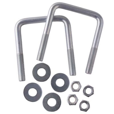 Carry-On Trailer Square U-Bolt Kits, 1/2 in. x 3 in., 2-Pack