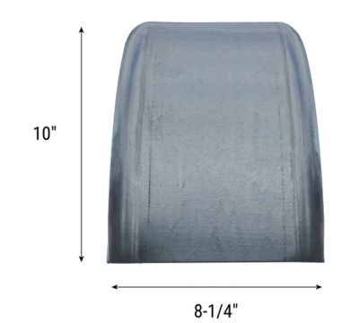 Image showing  Galvanized Fender, 8 in. x 27 in.