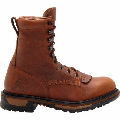 Image showing  Men's Original Ride Round Toe Waterproof Western Boots, 8 in.