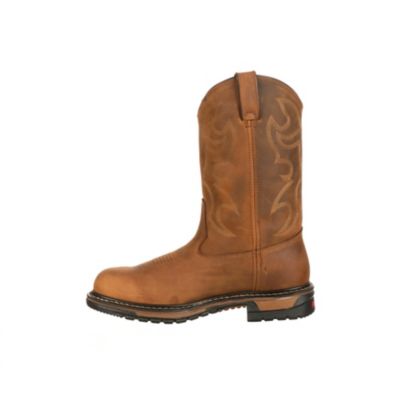 Image showing 4 th Rocky Men's Steel Toe Original Ride Round Work Boots, 11 in.