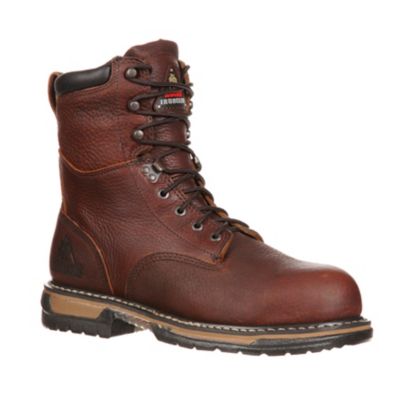 Rocky Men's Iron Clad Waterproof Work Boots, 8 in., Brown