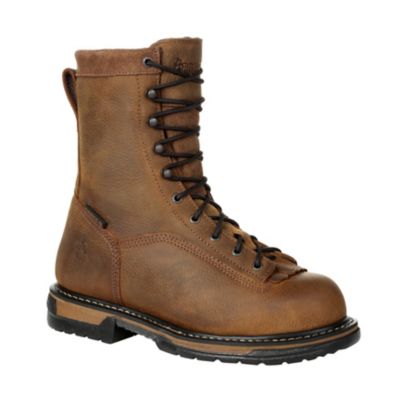 Rocky LTT Iron Clad Waterproof Work Boots, 9 in.