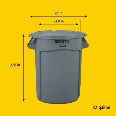 Image showing 5 th Rubbermaid BRUTE 32 gal. Waste Container