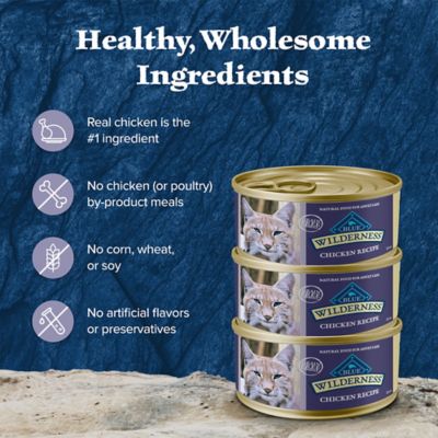 Image showing 5 th Blue Buffalo Wilderness Adult High-Protein Grain-Free Chicken Pate Natural Wet Cat Food, 5.5 oz.