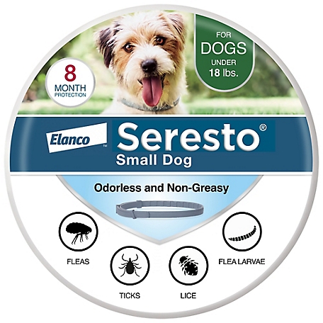 Seresto Small Dog Vet-Recommended Flea and Tick Treatment and Prevention Collar for Dogs Under 18 lb., 8 Months Protection