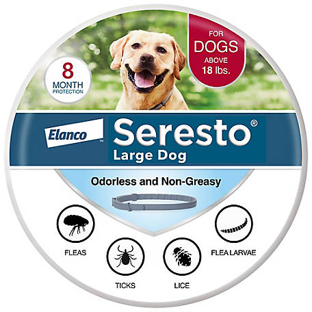 Seresto Large Dog Vet-Recommended Flea & Tick Treatment & Prevention Collar for Dogs Over 18 lbs. 8 Months Protection