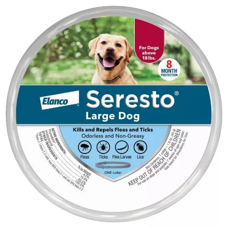 Seresto Vet recommended flea and tick treatment and prevention collar for large dogs over 18 lbs 8 months of protection Dog Flea & Tick Collars