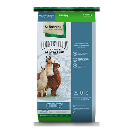 Nutrena Country Feeds 14% Llama and Alpaca Feed Pellets, 50 lb.
