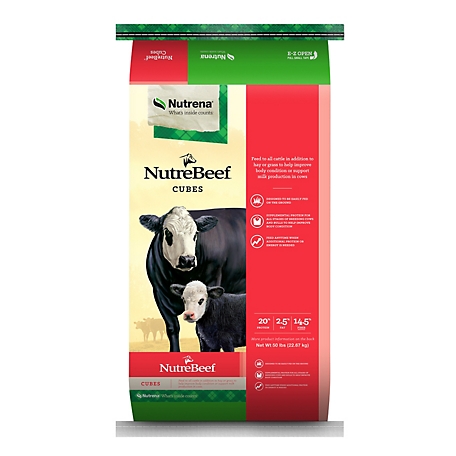 Nutrena NutreBeef Cattle Cube Supplement, 50 lb.