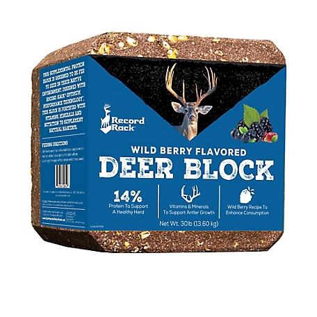 Record Rack 14% Protein Deer Block, 30 lb.