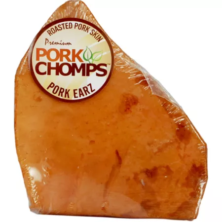 Pork Chomps Roasted Porksin Ear Shaped Dog Chew 1 ct Dog Bones Rawhide & Rawhide Alternative