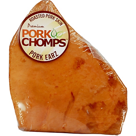 Pork Chomps Roasted Porksin Ear-shaped Dog Chew, 1 ct.