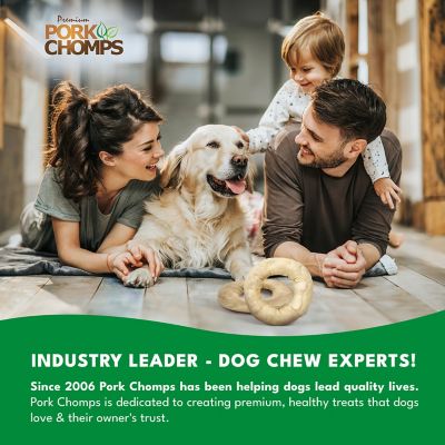 Image showing 5 th Pork Chomps 6-inch Baked Pork Skin-shaped Bagel, 1 ct. Dog Chew