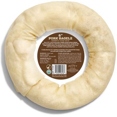 Image showing 6 th Pork Chomps 6-inch Baked Pork Skin-shaped Bagel, 1 ct. Dog Chew