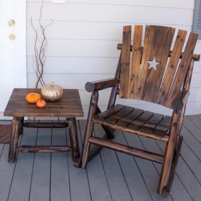 Image showing 5 th Leigh Country Char-Log Patio End Table