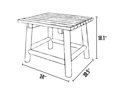Image showing 6 th Leigh Country Char-Log Patio End Table