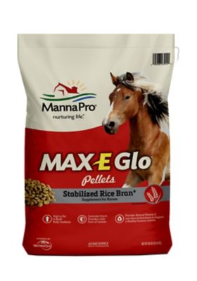 Manna Pro Max-E-Glo Stabilized Rice Bran Pellet Horse Supplement, 40 lb.