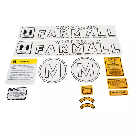 TISCO Tractor Sticker Set for International Farmall M Harvester Tractor Decals & Emblems