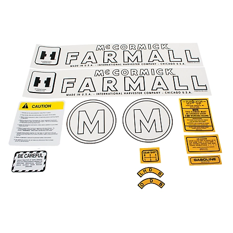 TISCO Tractor Decal Set for International Harvester Farmall M