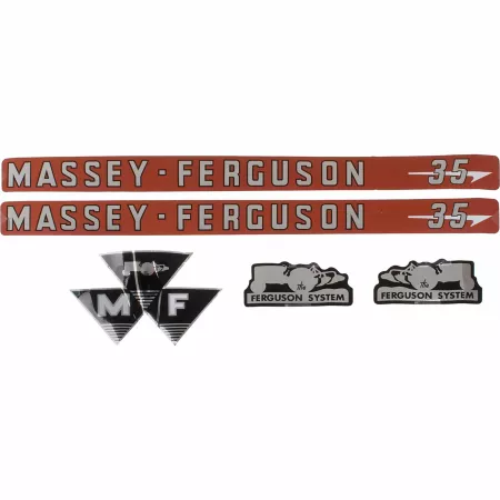 TISCO Tractor Sticker Set for Massey Ferguson MF35 Tractor Decals & Emblems