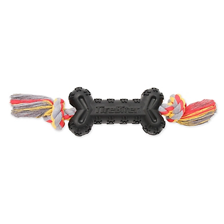 Mammoth Pet Large 16 in. TireBiter Dog Bone with Rope