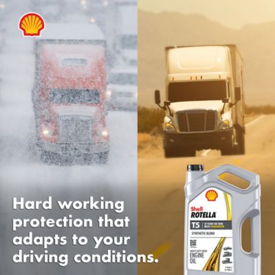 Image showing  1 gal. Rotella T5 15W-40 Synthetic Blend Motor Oil