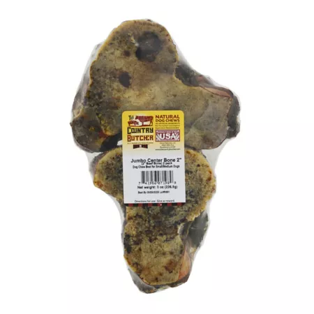 The Country Butcher Giant Beef Center Bone Dog Chews 2 ct Dog Bones Rawhide & Rawhide Alternative