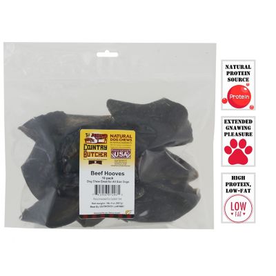 The Country Butcher Beef Hooves Dog Chew Treats, 10 ct.