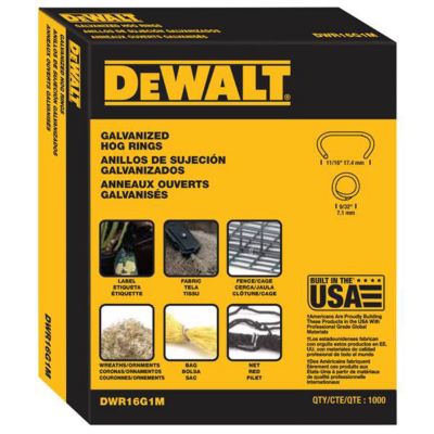 DeWALT Galvanized Hog Rings (1,000 Pack)