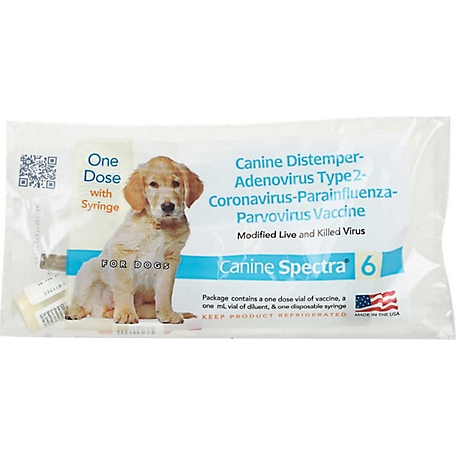 Spectra 6 Dog Vaccine, 1 Dose with Syringe