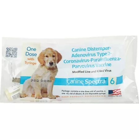 Spectra Canine 6 vaccine for dogs with syringe 1 dose Dog Vaccines