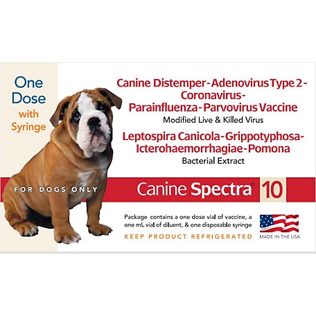 Spectra Canine 10 Dog Vaccine with Syringe, 1 Dose