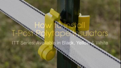 Image showing  T-Post Polytape Insulators for 1.25 and 1.33 in. T-Posts, White, 25-Pack