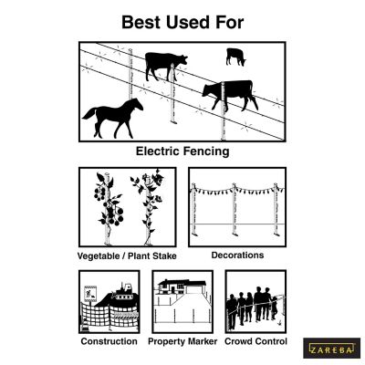 Image showing 7 th Zareba 30 in. Garden Fence Post, Green