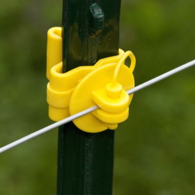 Image showing  Pinlock T-Post Insulators for 1.25 and 1.33 in. Studded T-Posts, Yellow, 25 pk.