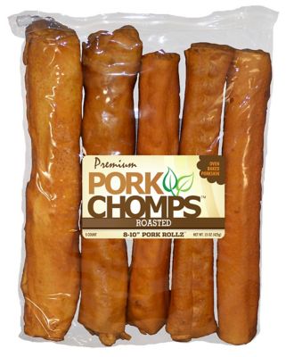 Pork Chomps 8 in. Roasted Retriever Rolls, 5 ct.