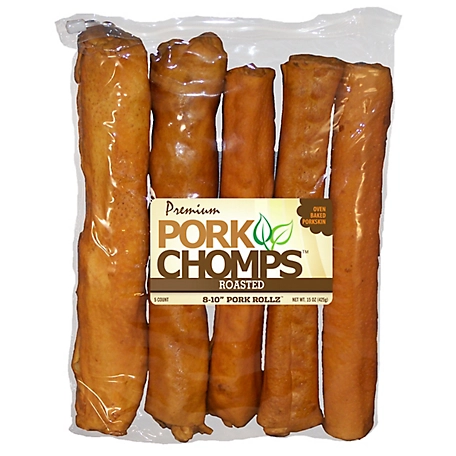 Pork Chomps 8 in. Roasted Retriever Rolls, 5 ct.