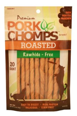 Pork Chomps 5 in. Roasted Mini Twists Dog Chews, 20 ct. Dog goodies