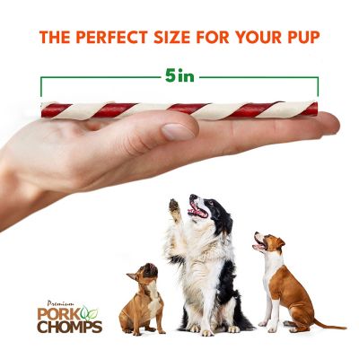 Image showing  5 in. Bacon Flavor Baked Pork Skin Mini Twists Dog Chews, 30 ct.