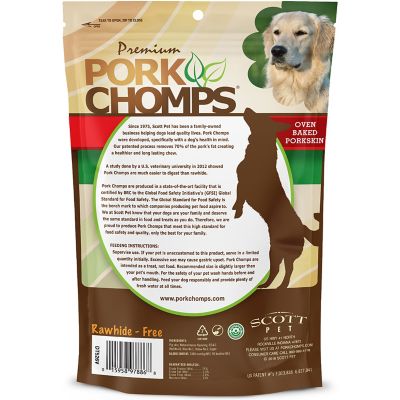 Image showing 6 th Pork Chomps 5 in. Bacon Flavor Baked Pork Skin Mini Twists Dog Chews, 30 ct.