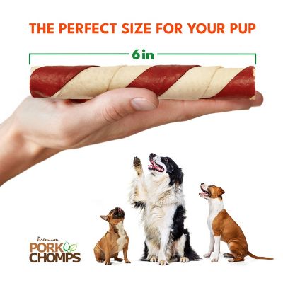 Image showing  6-inch Baked Pork Skin Twists with Bacon Flavor wrap, 4 ct. Dog Chews