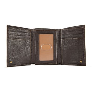 Image showing  Men's Pebble Leather Trifold Wallet