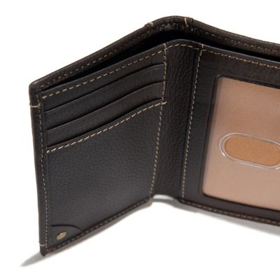 Image showing  Men's Pebble Leather Trifold Wallet