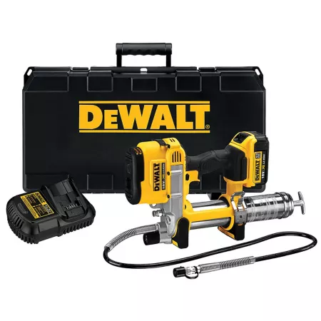 DeWALT 20V Lithium-Ion Grease Gun Kit with Battery (4 Ah) and Charger Grease Guns