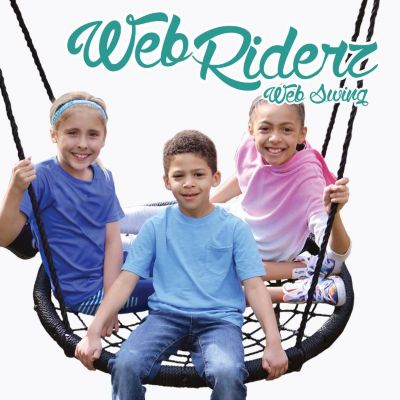 Image showing  Web Riderz Web Swing, 600 lb. Capacity, Black, 39 in. x 39 in. x 72 in., 16 lb., Ages 5+