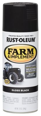 Rust-Oleum 12 oz. Black Specialty Farm & Implement Spray Paint, Gloss