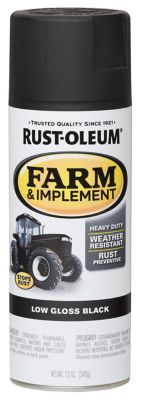 Rust-Oleum 12 oz. Black Specialty Farm & Implement Spray Paint, Low Gloss
